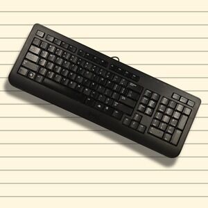 DELL Black Desktop USB Keyboard - Model# KB2521 Made in China - Slightly Used